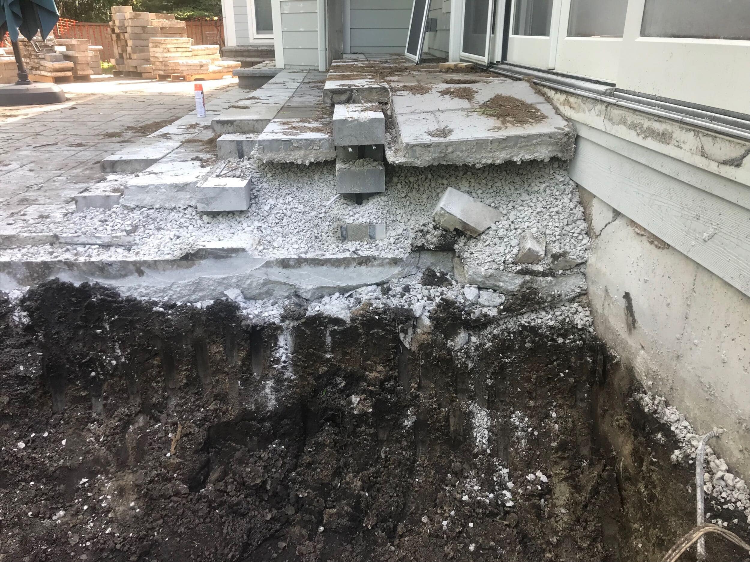 excavation phase prepping for slab pour in screen porch addition excavation phase prepping for slab pour in screen porch addition