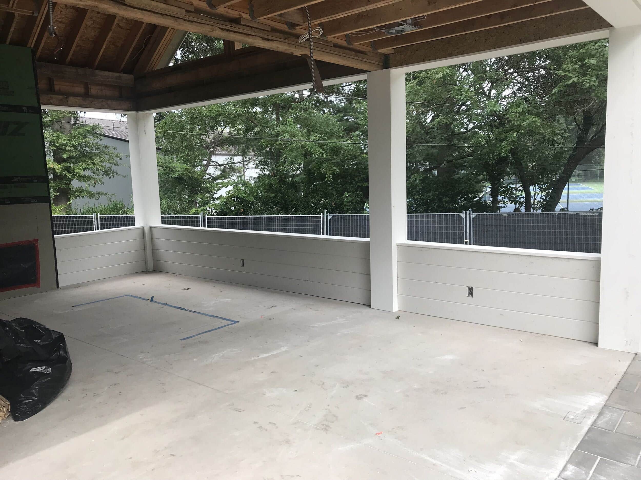 half walls built in porch addition half walls built in porch addition