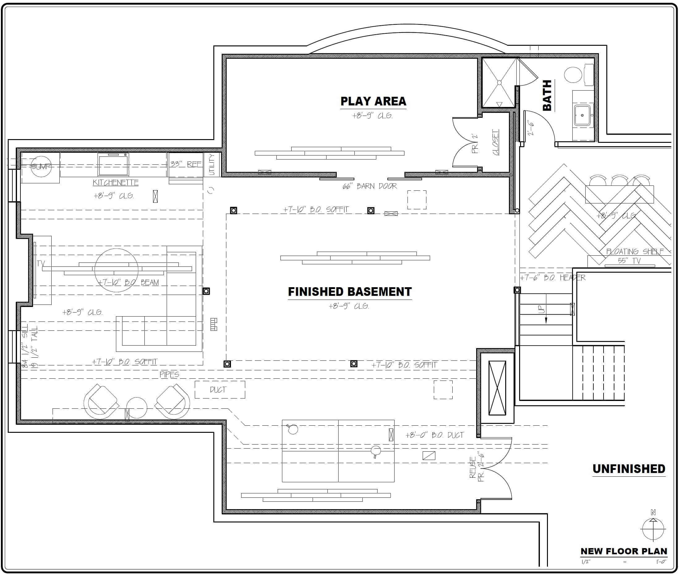 Basement Floorplan After