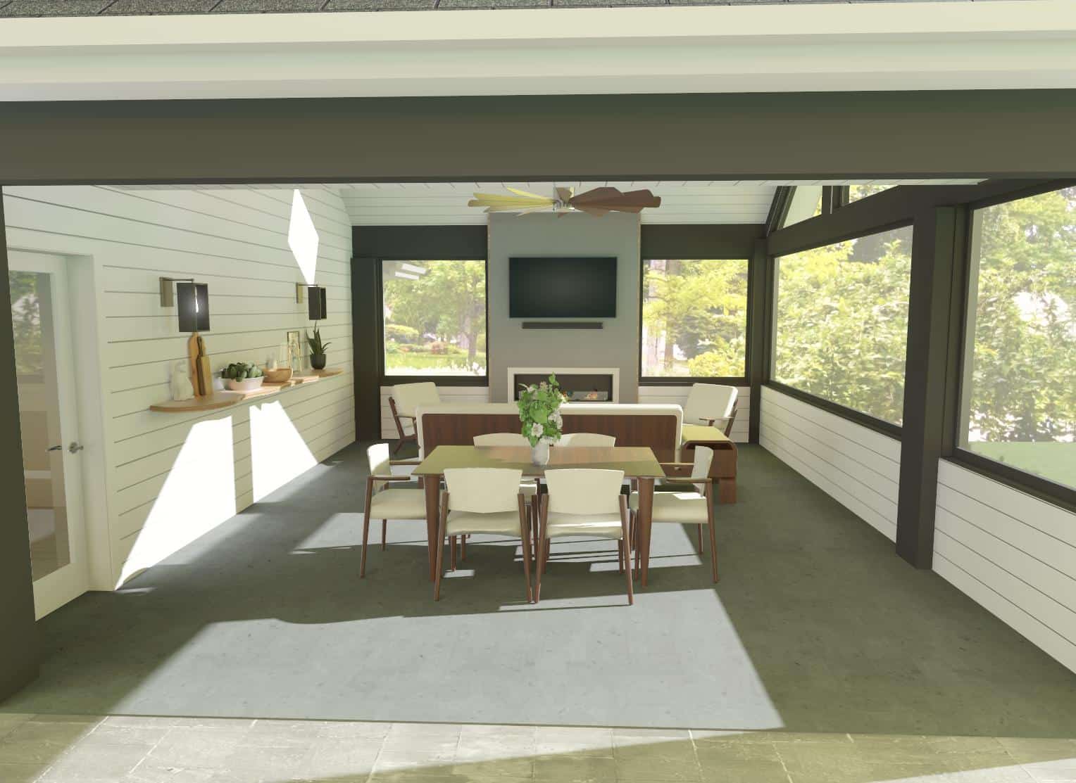 3d rendering of porch addition in Leawood 3d rendering of porch addition in Leawood