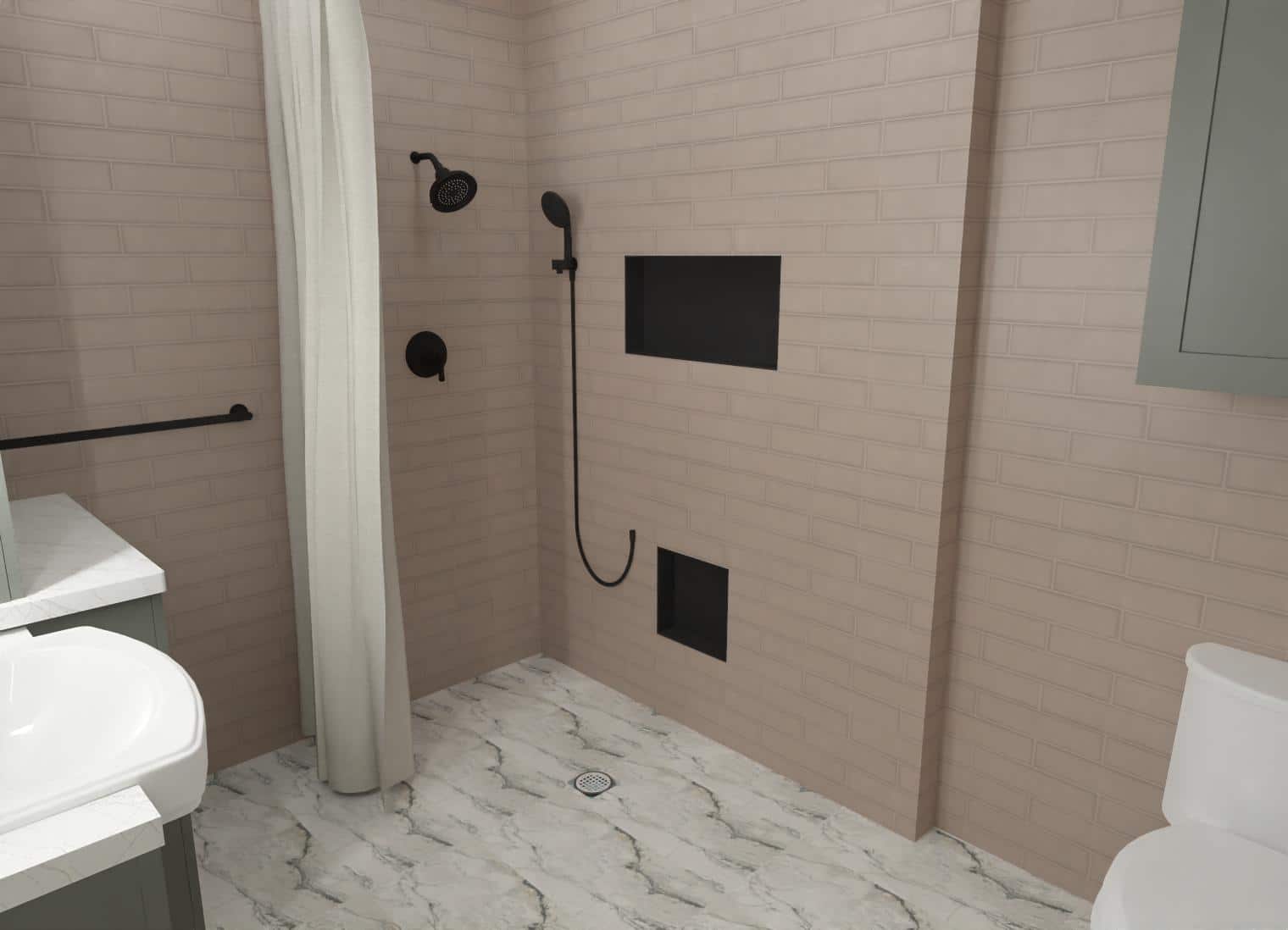accessible bathroom design 3d rendering accessible bathroom design 3d rendering