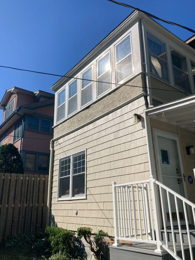 replaced siding and trim after repairing wood rot