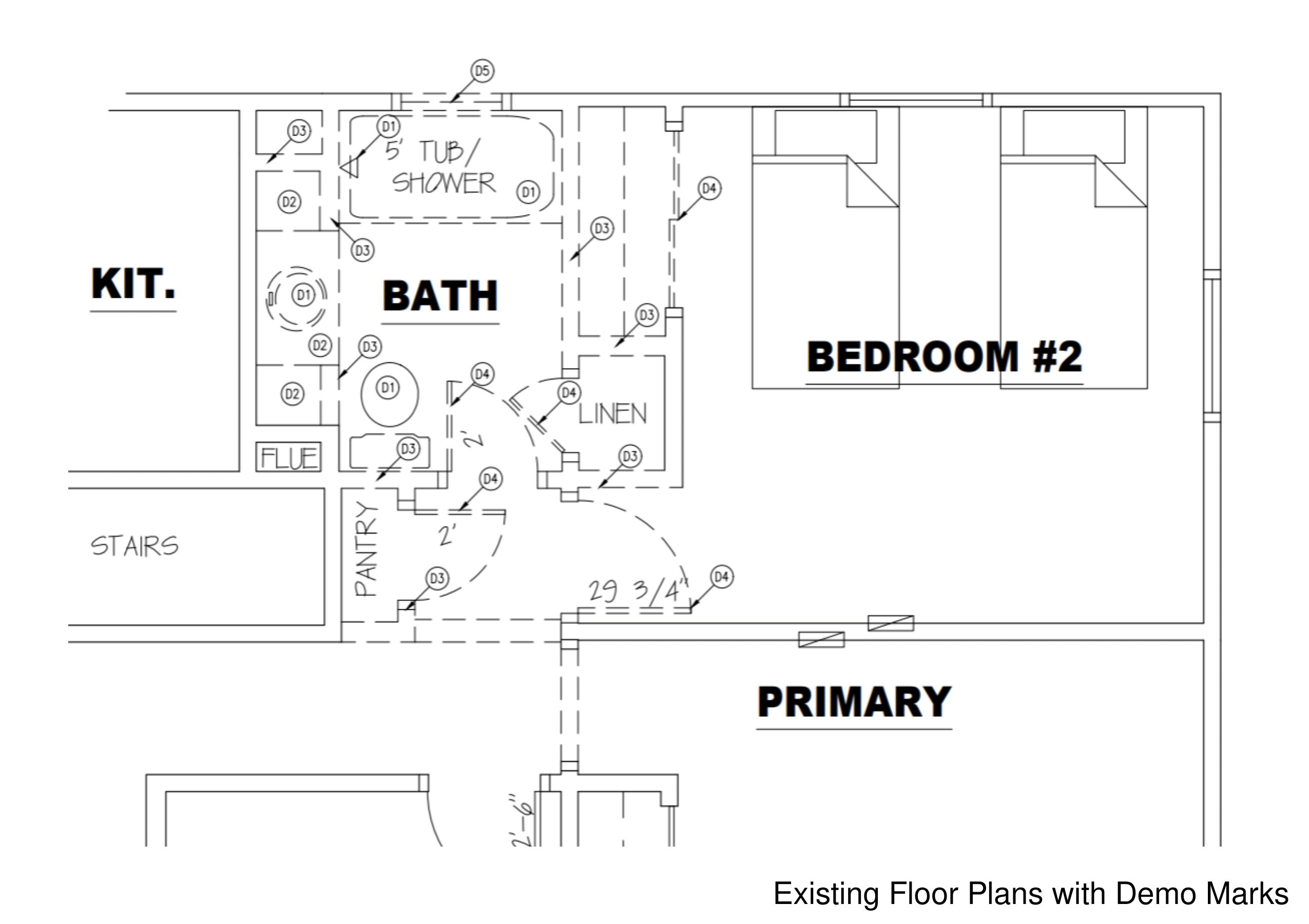 existing floor plans before the remodel