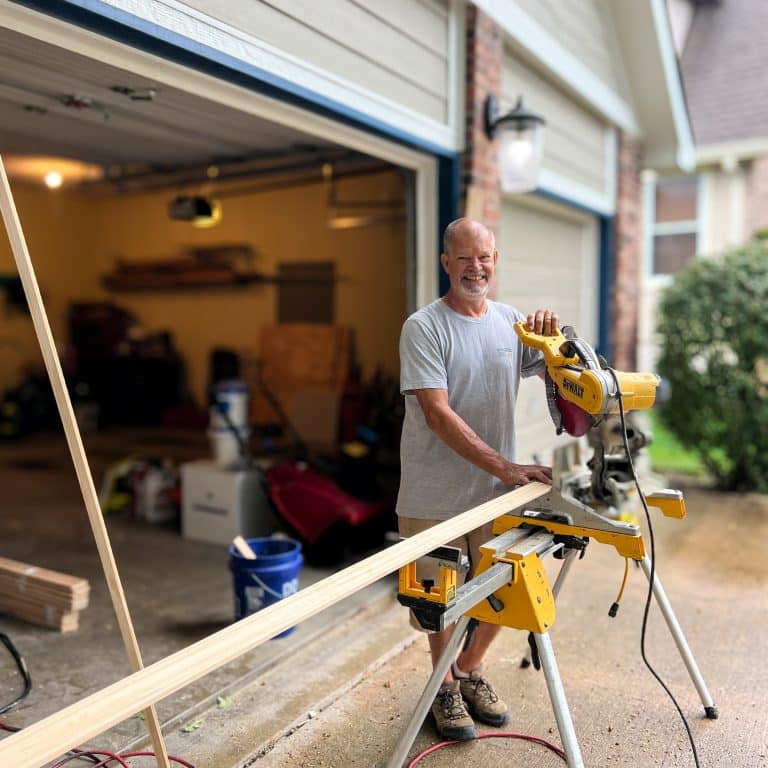 handyman technician cutting trim