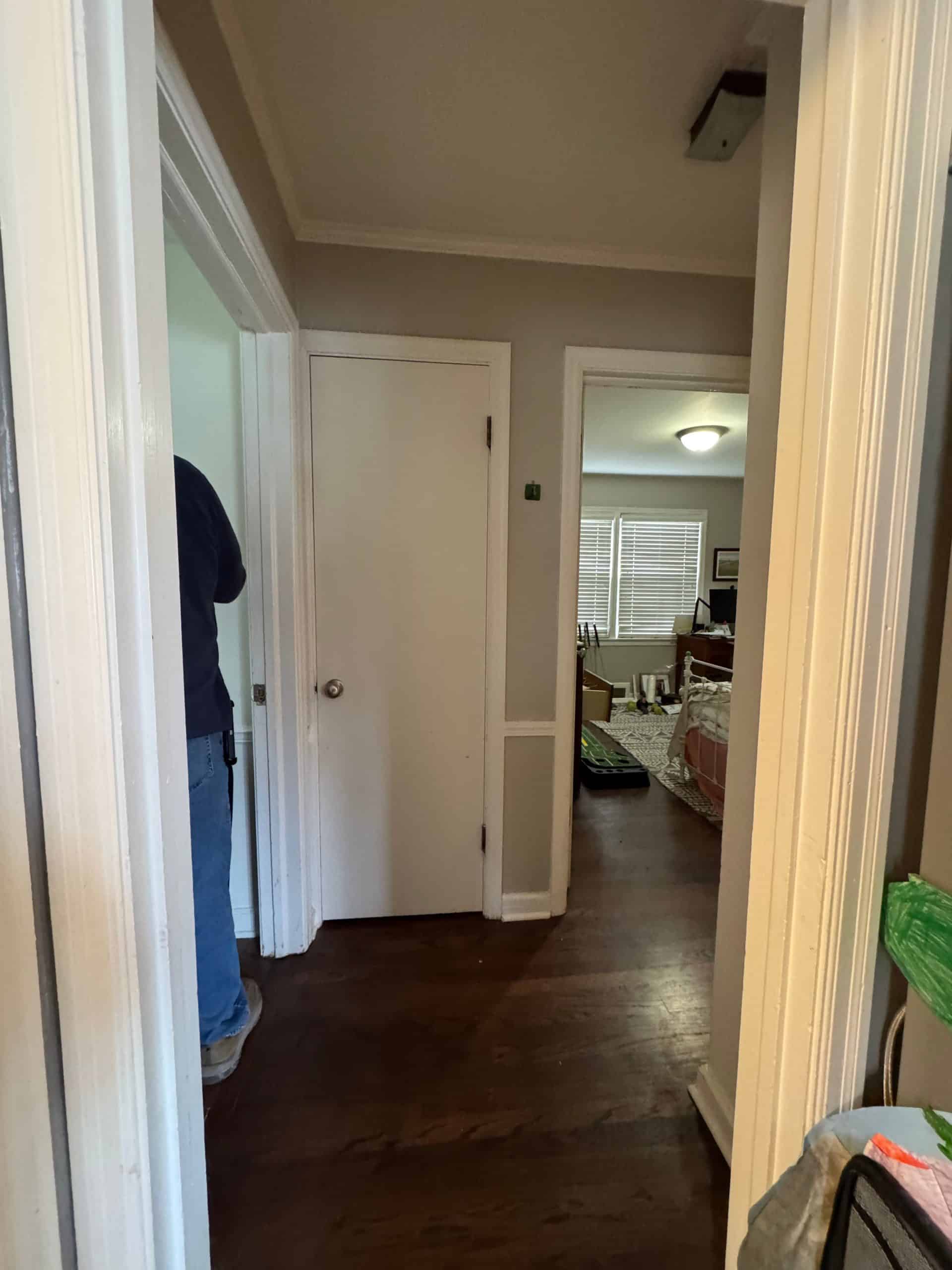 bedroom and awkward use of space before remodeling in kansas city