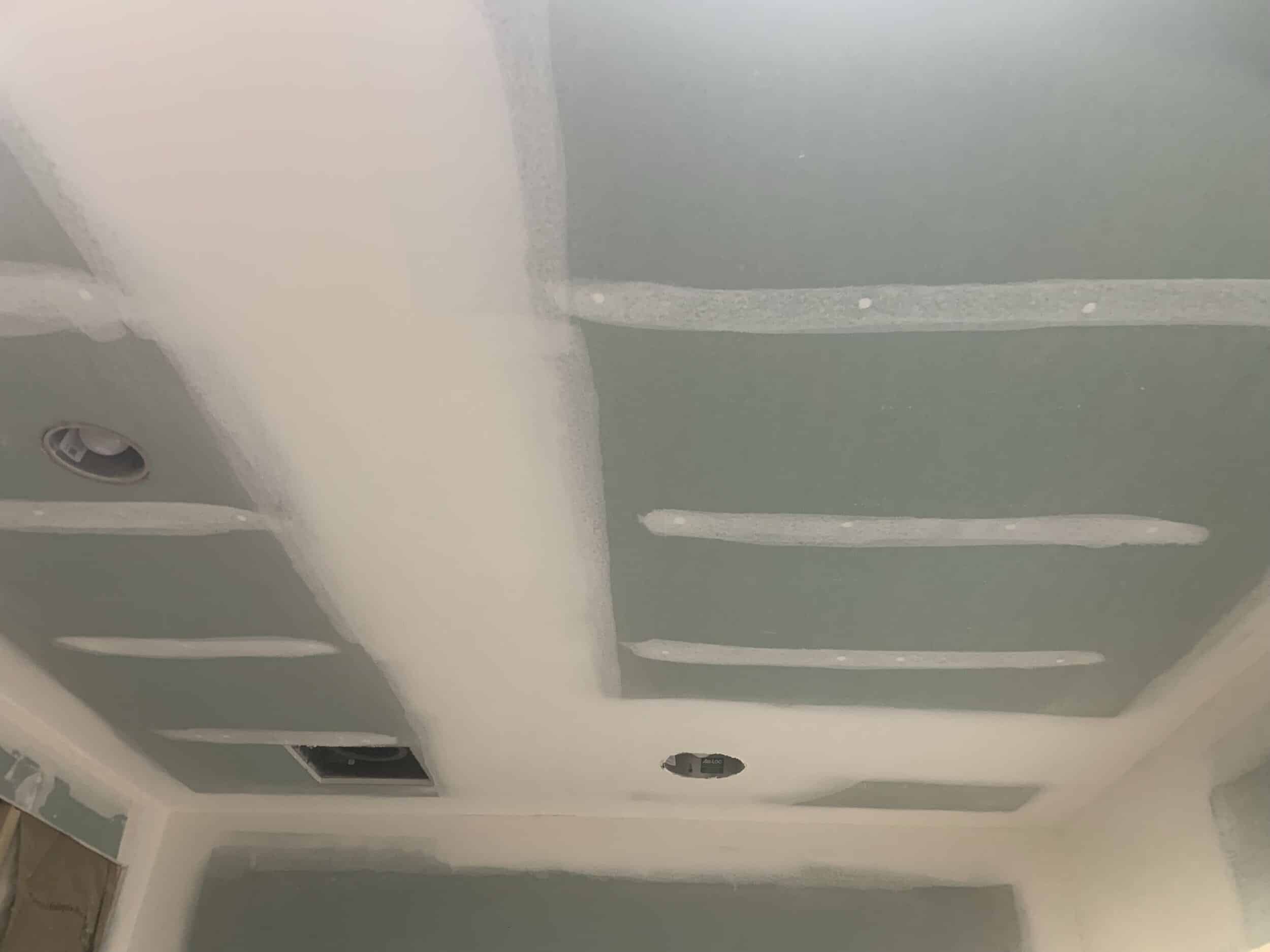 drywall hung at accessible bathroom remodeling project