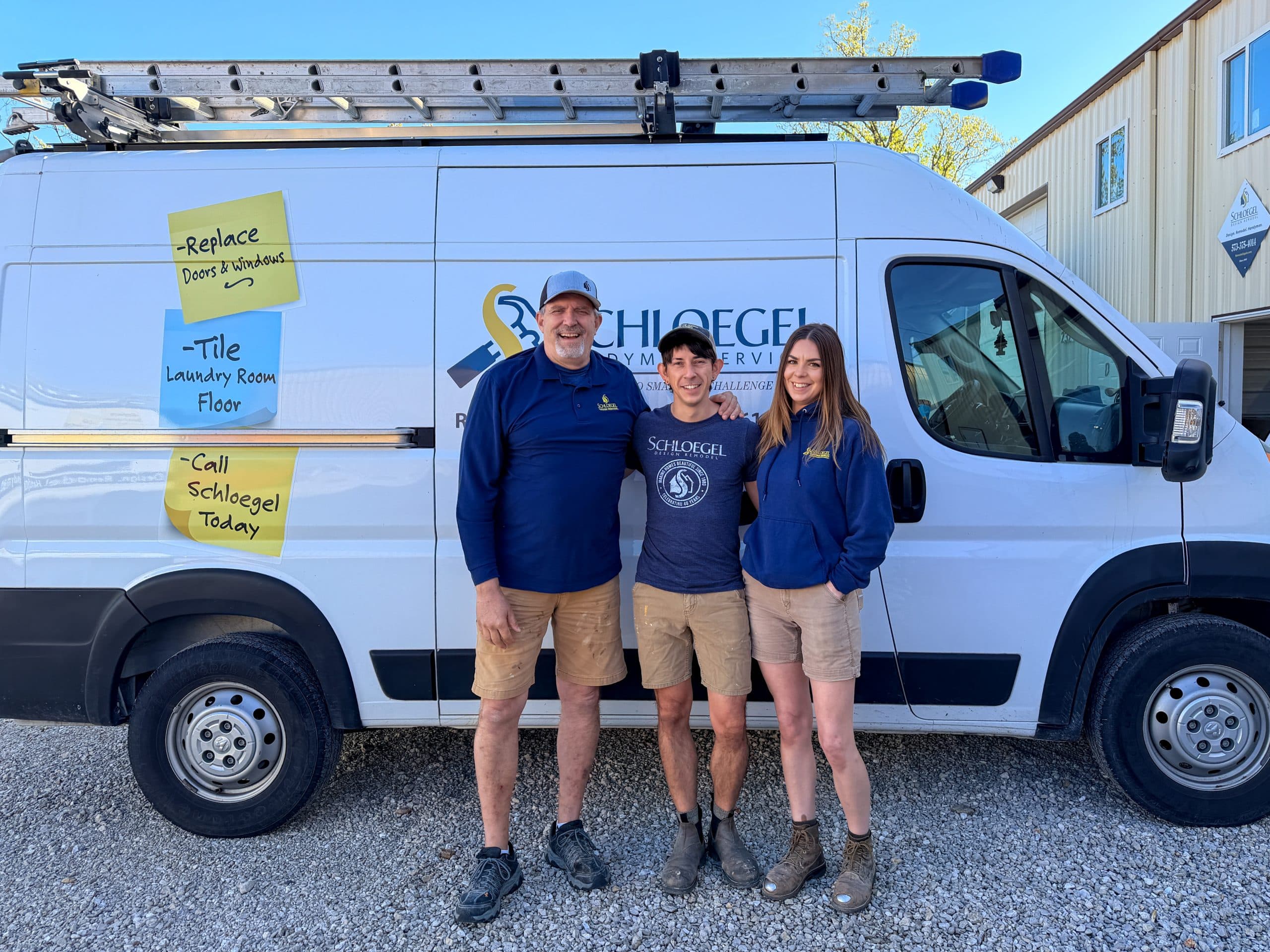 Handyman team in front of truck at Lake of the Ozarks