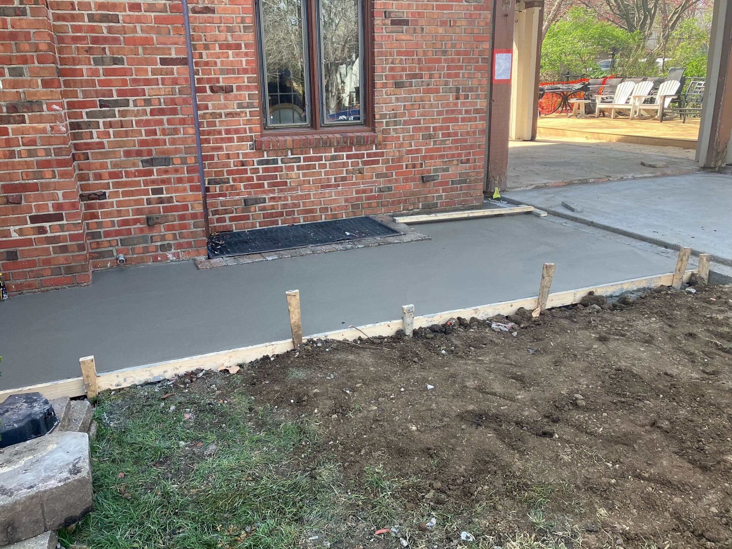 new concrete walkway new concrete walkway