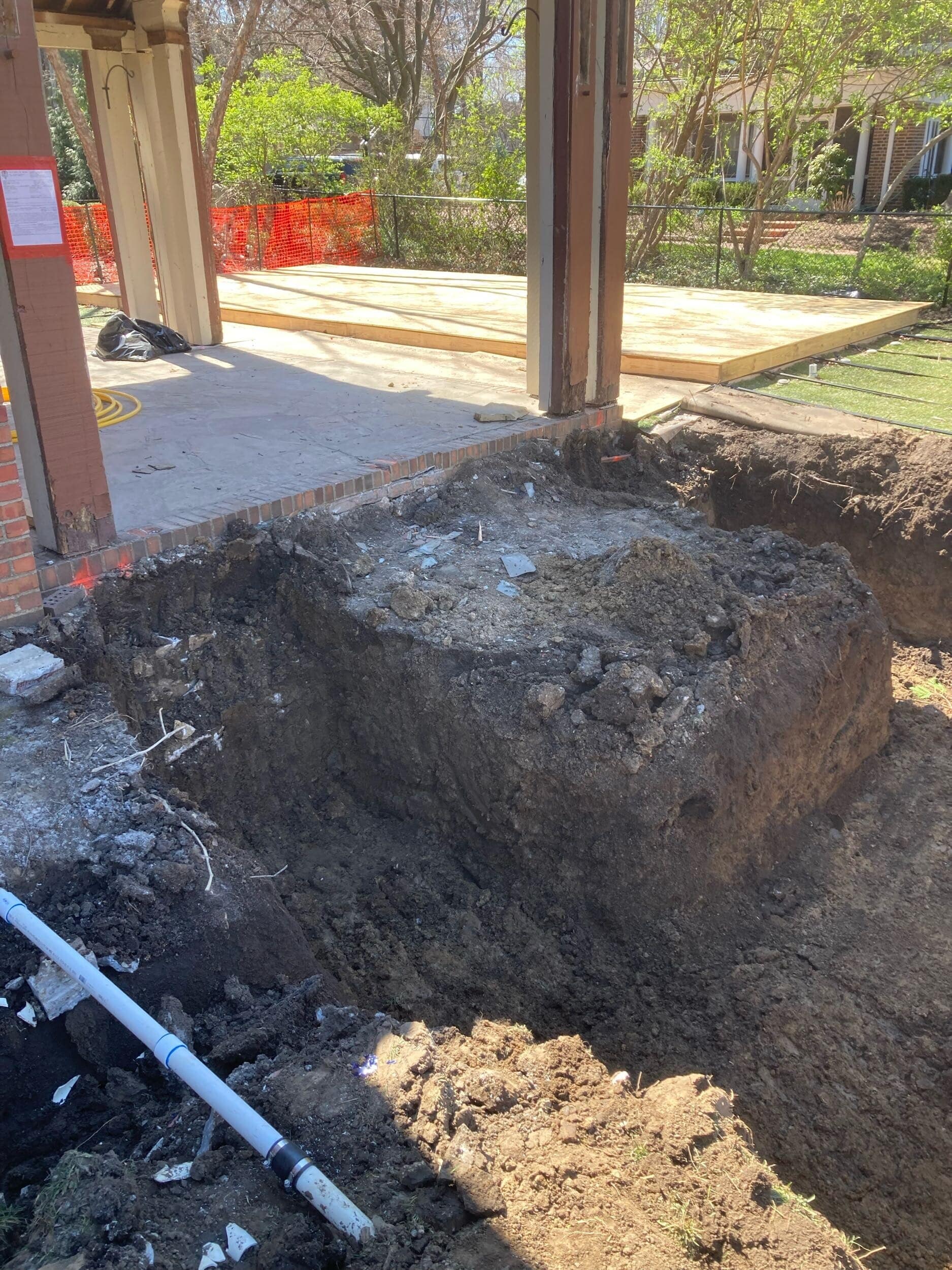 prep for pouring concrete footings prep for pouring concrete footings