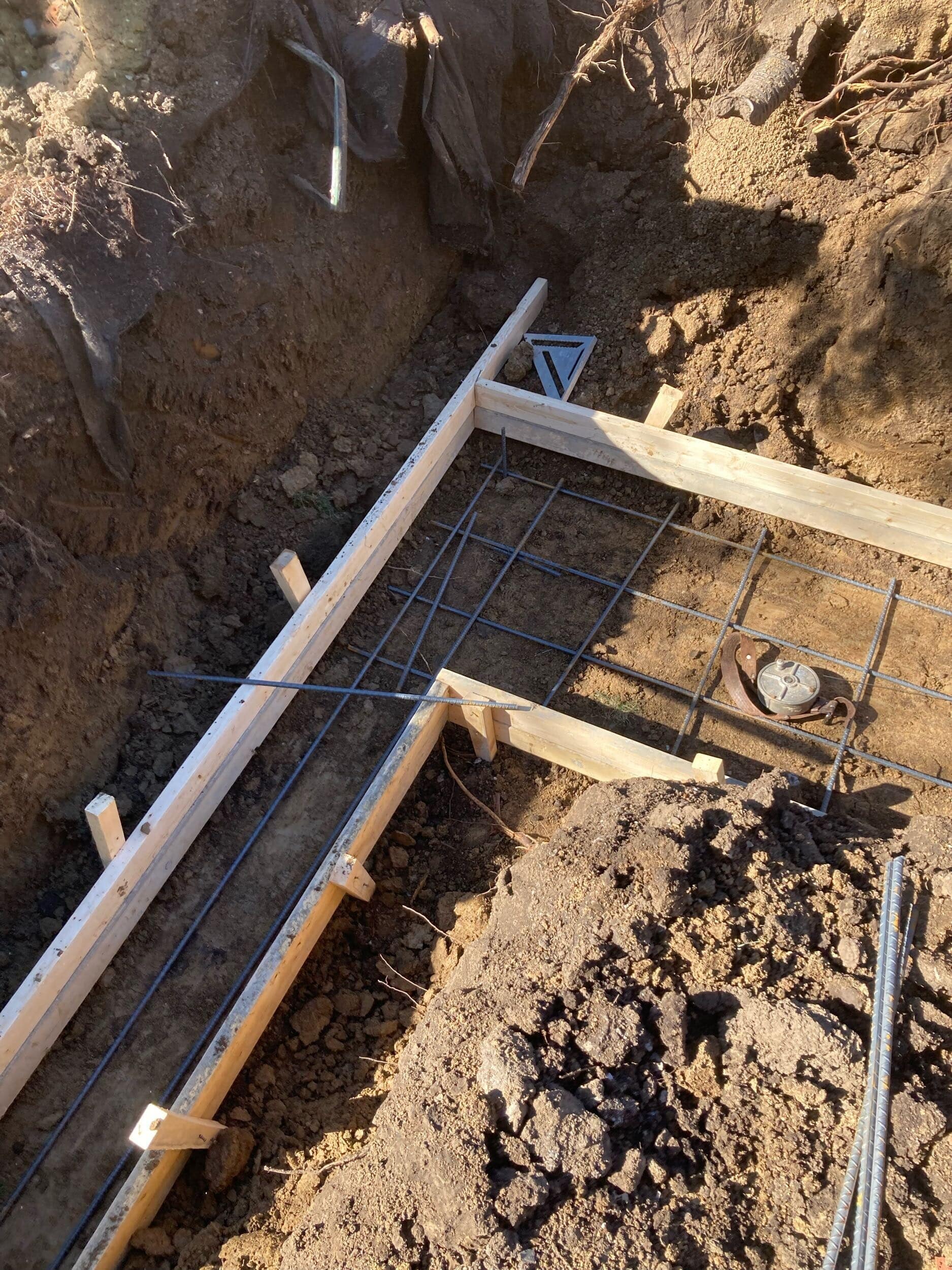 prep for pouring concrete footings prep for pouring concrete footings