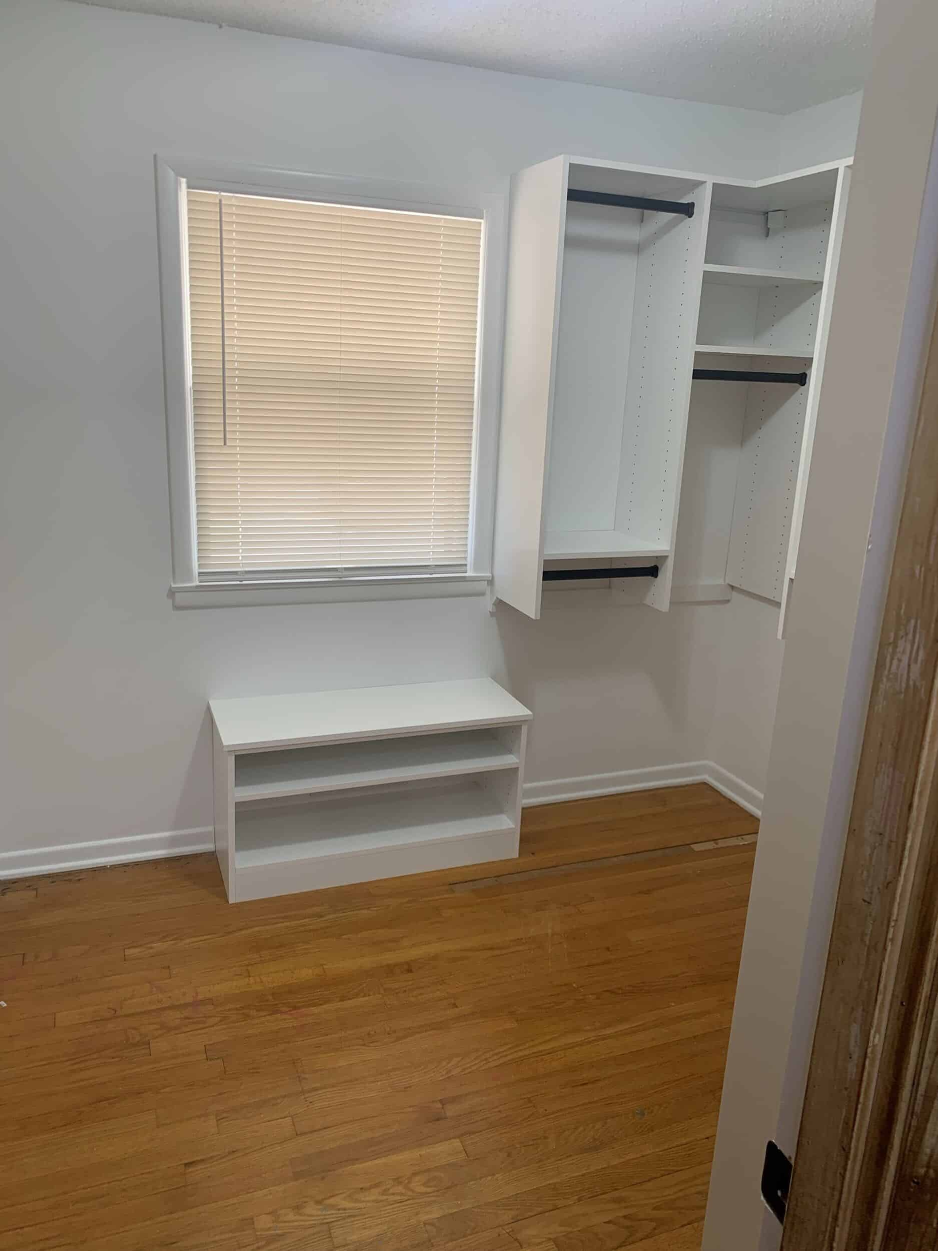California closet system in walk-in closet