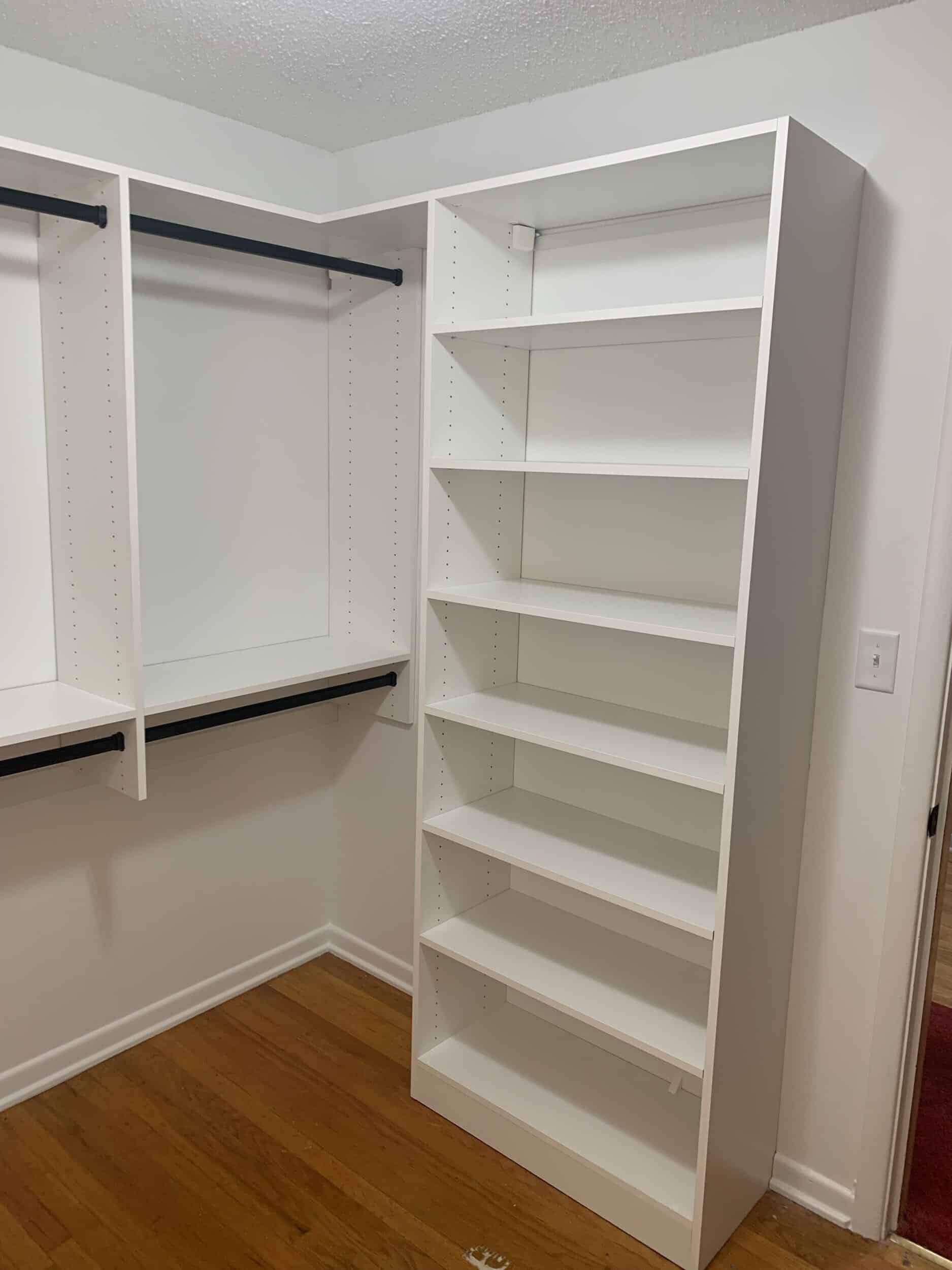 California closet system in walk-in closet