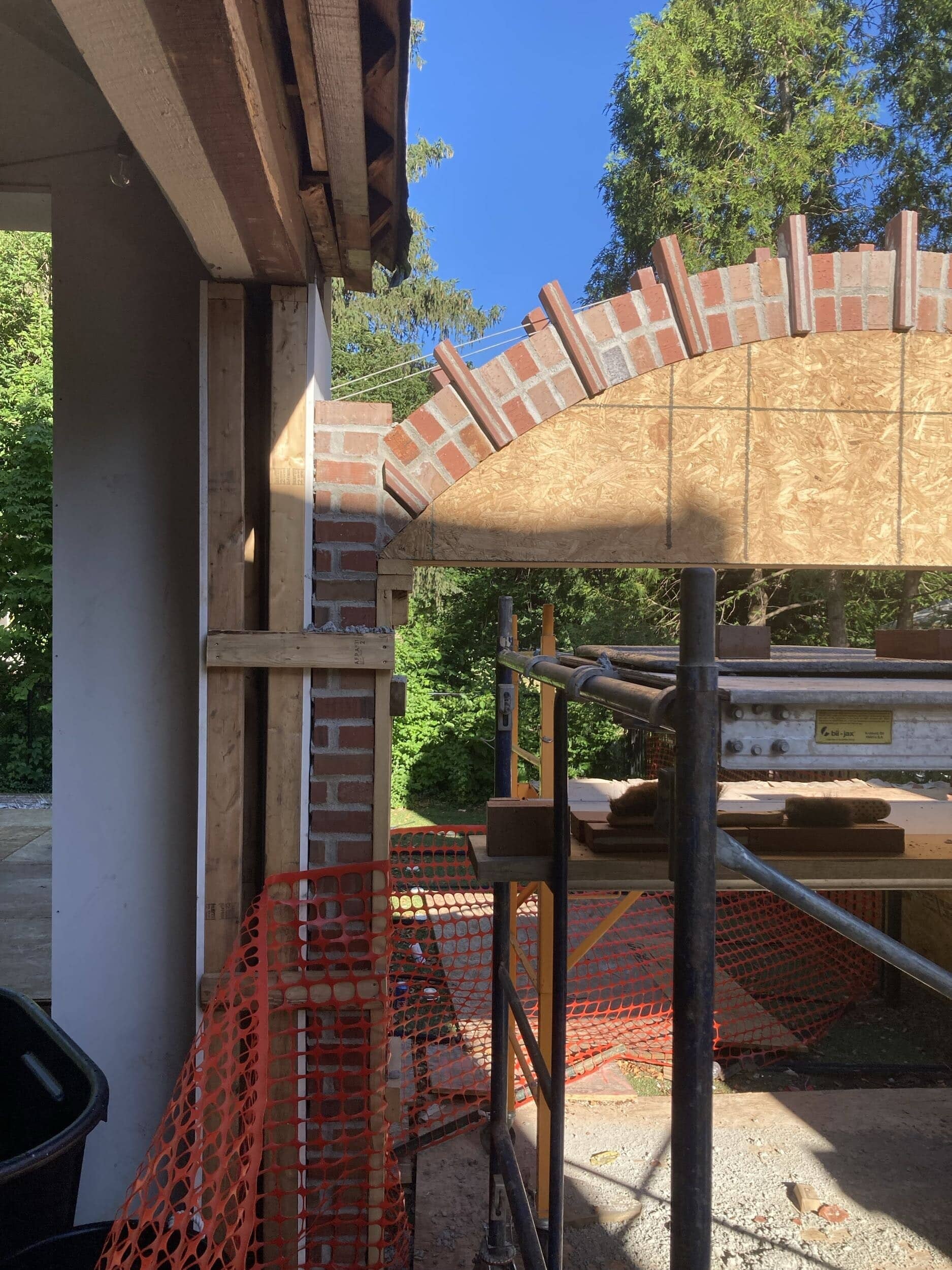 custom built wood arch support braces for laying brick arches custom built wood arch support braces for laying brick arches