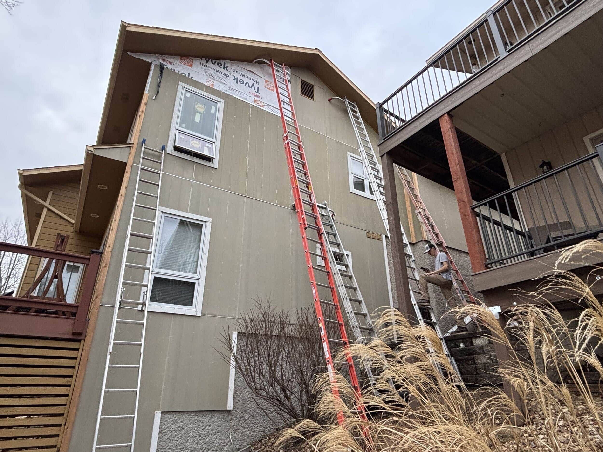 installing new siding by lake of the ozarks handyman team installing new siding by lake of the ozarks handyman team
