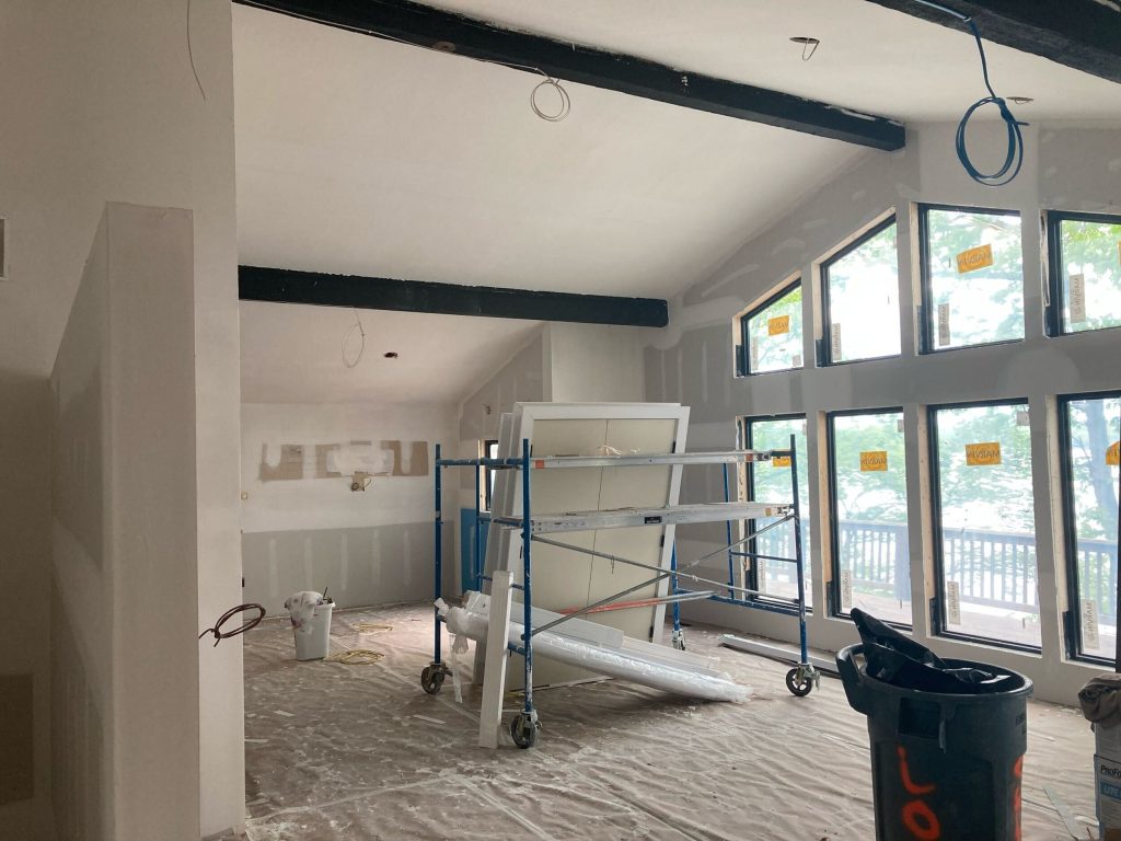drywall phase of design build lake of the ozarks home remodel