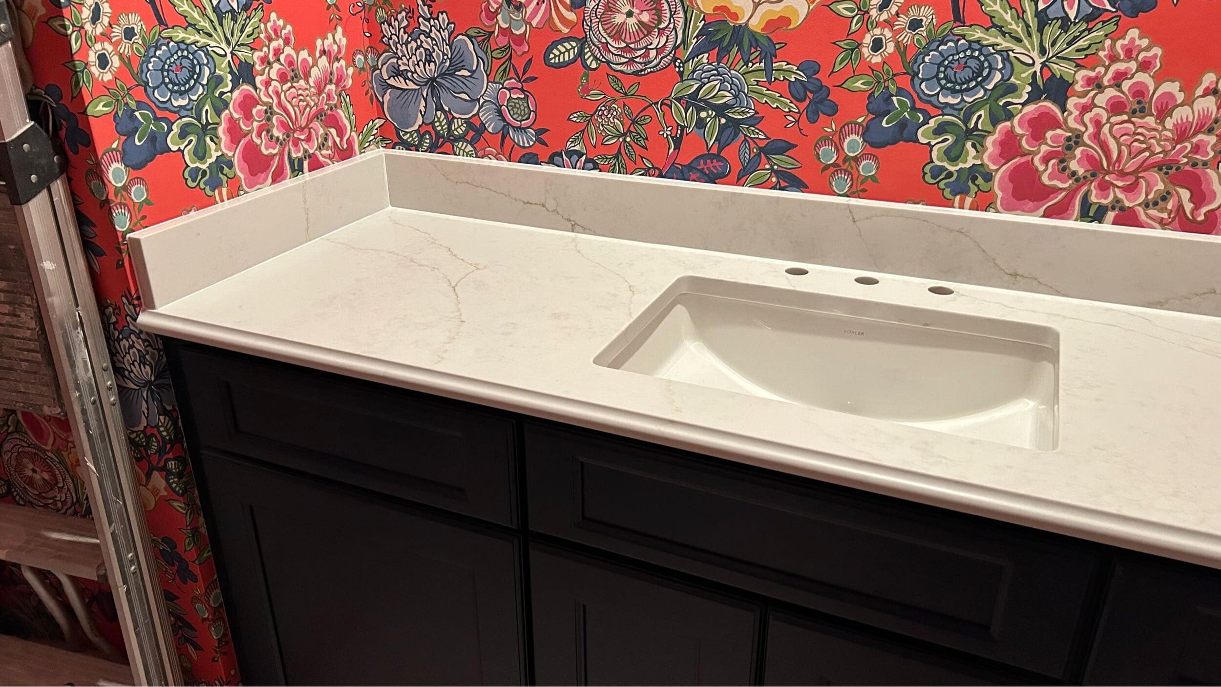 counters installed in prairie village hall bathroom updates