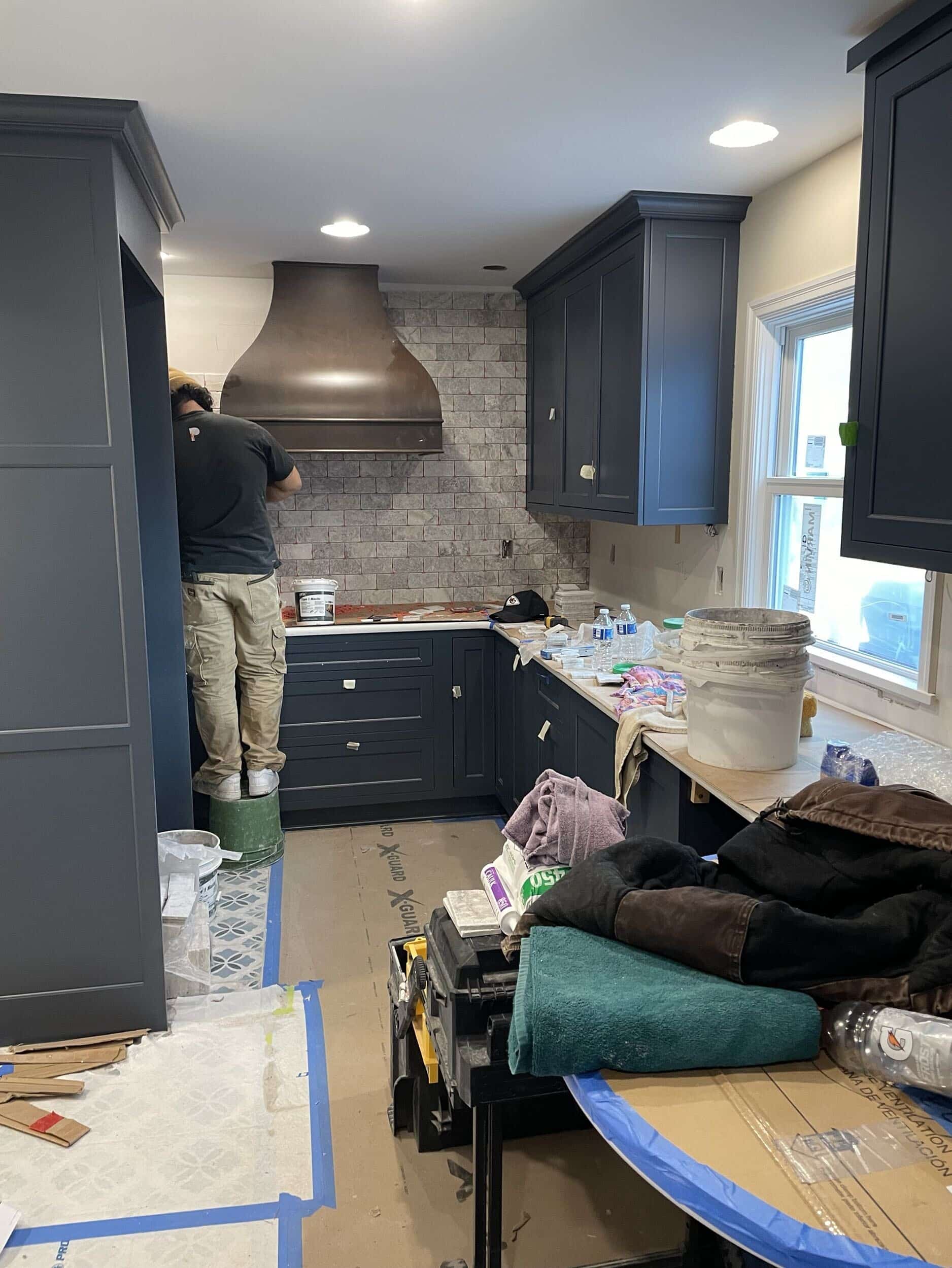 tile backsplash in kitchen remodel 