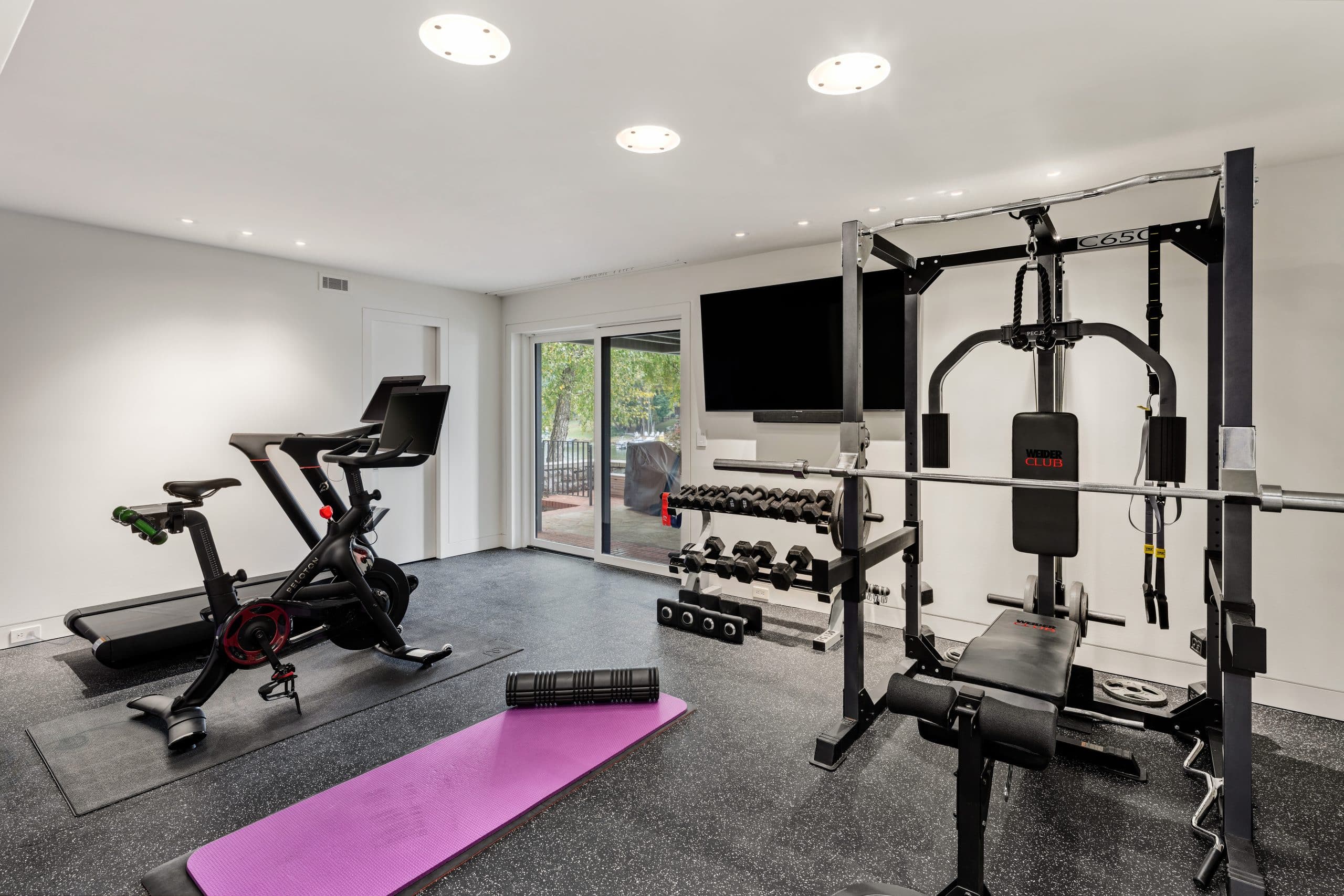 basement home gym remodel in KCMO