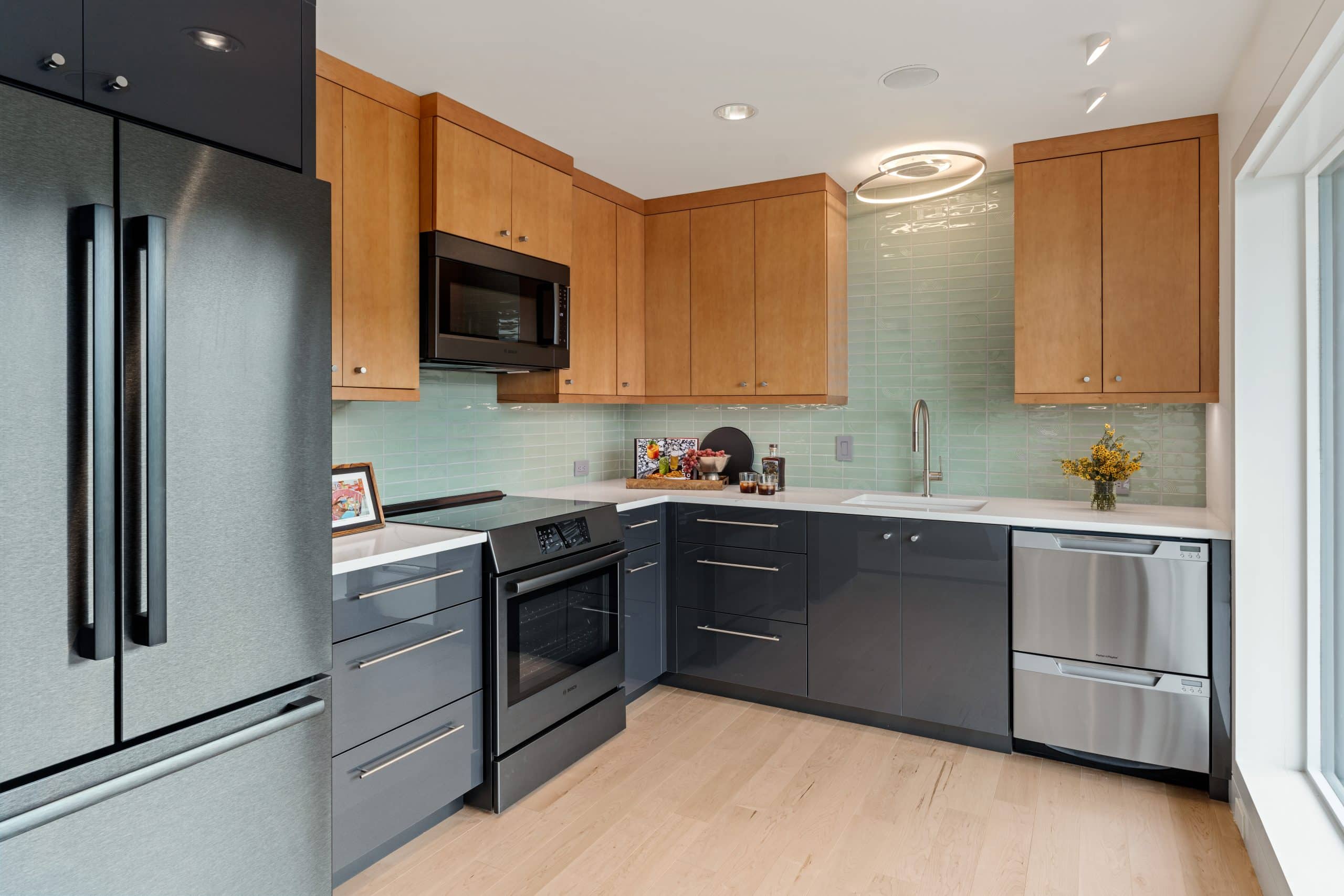 basement kitchen remodel in KCMO whole home remodel at Weatherby Lake
