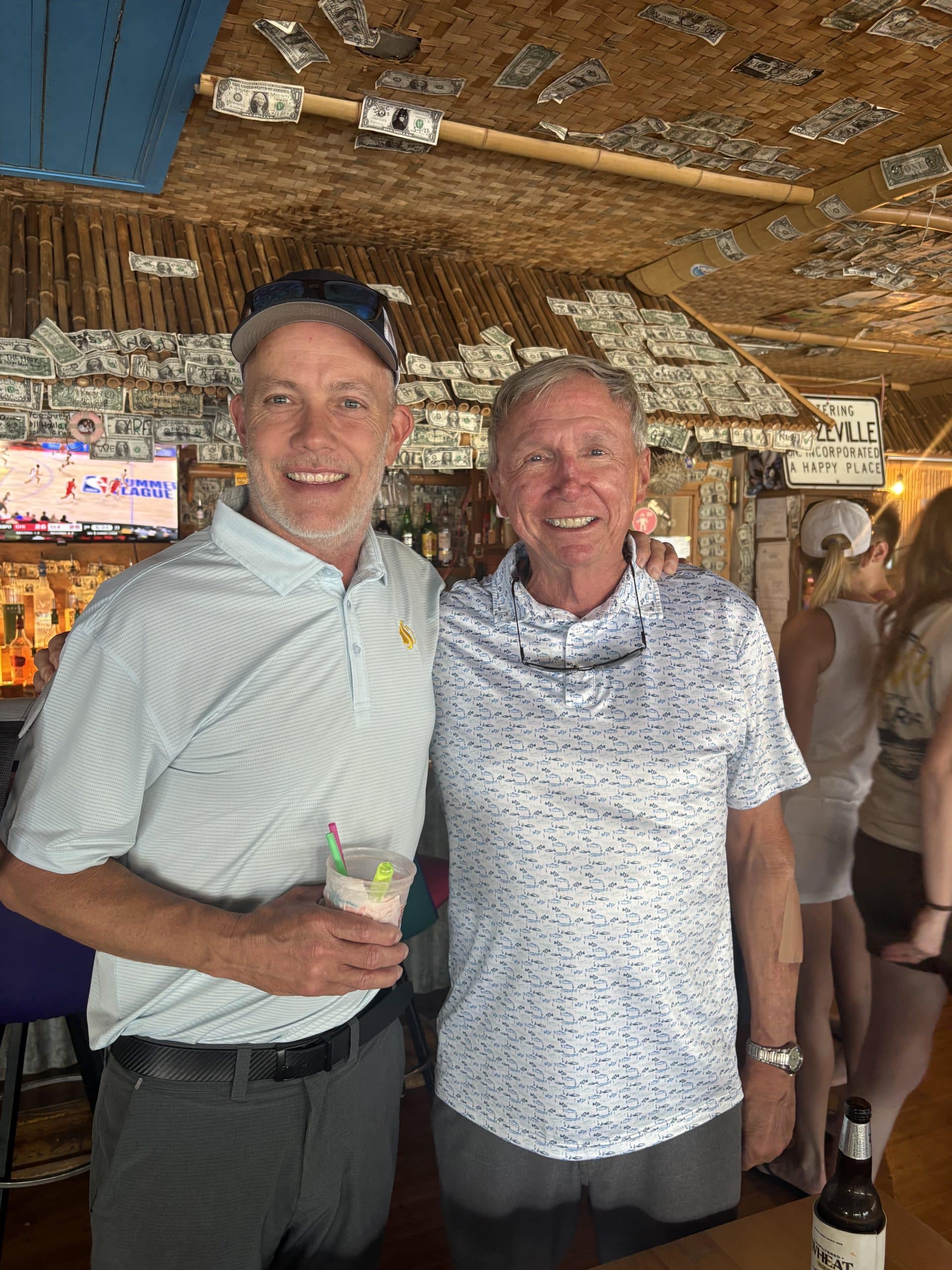 Chris Peterson and Jake Schloegel at Lake of the Ozarks happy hour Chris Peterson and Jake Schloegel at Lake of the Ozarks happy hour