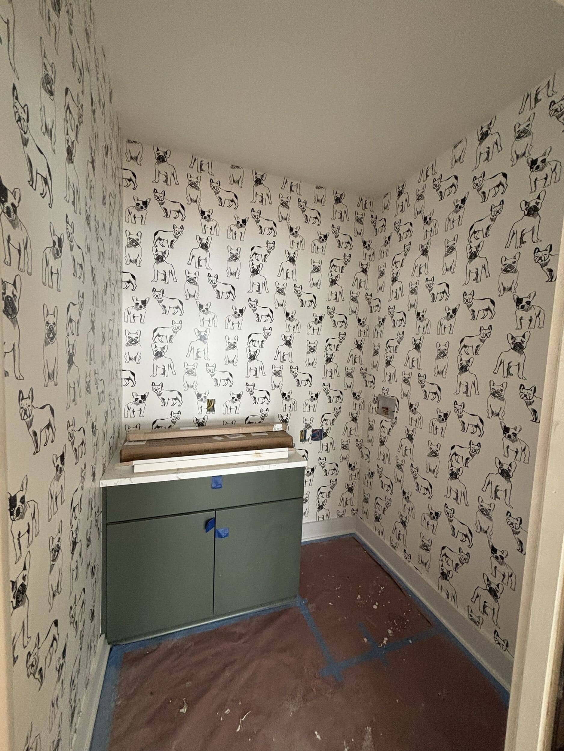 wallpaper in Lake of the ozarks powder bath