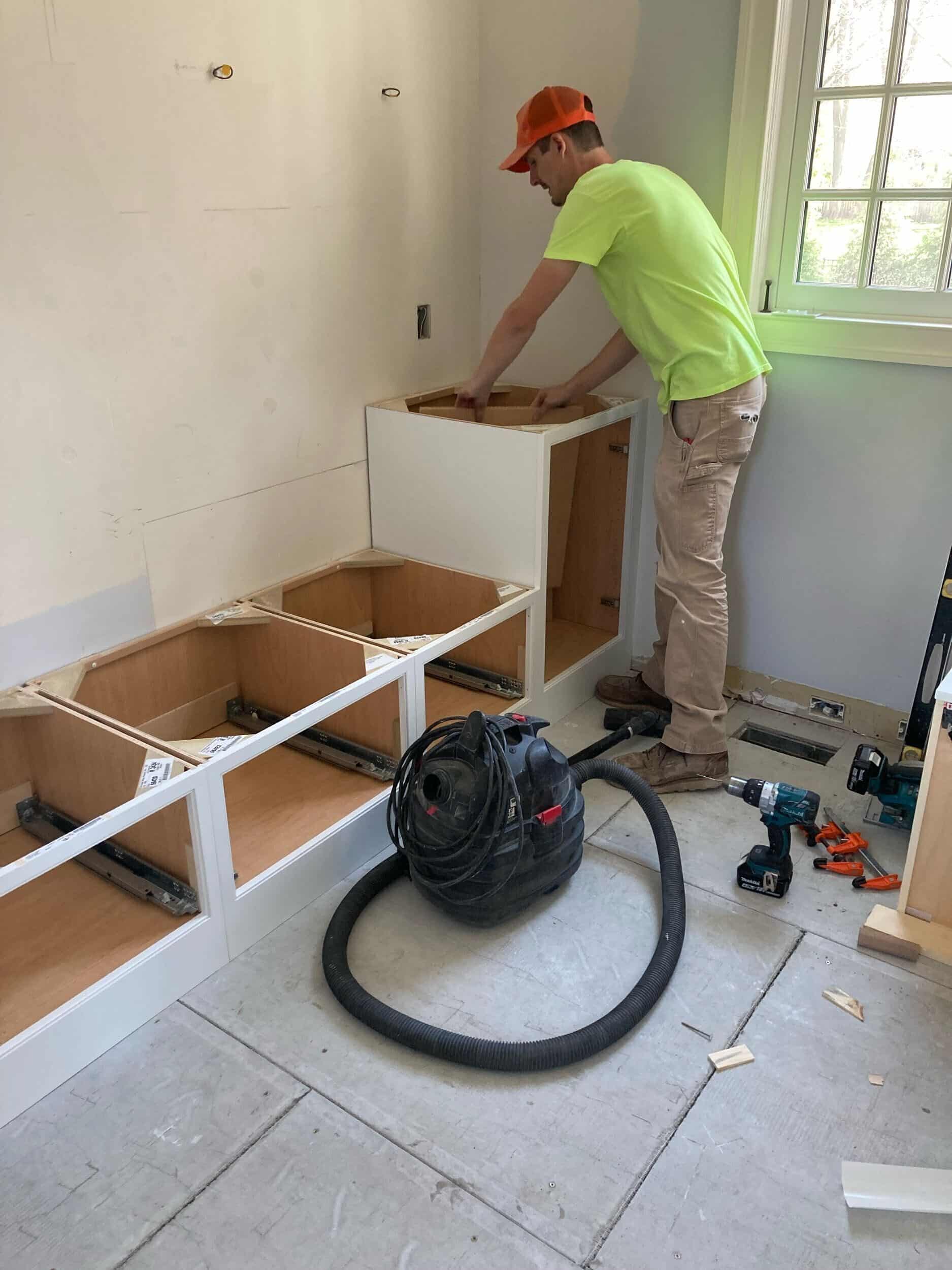 cabinetry installation during handyman project cabinetry installation during handyman project