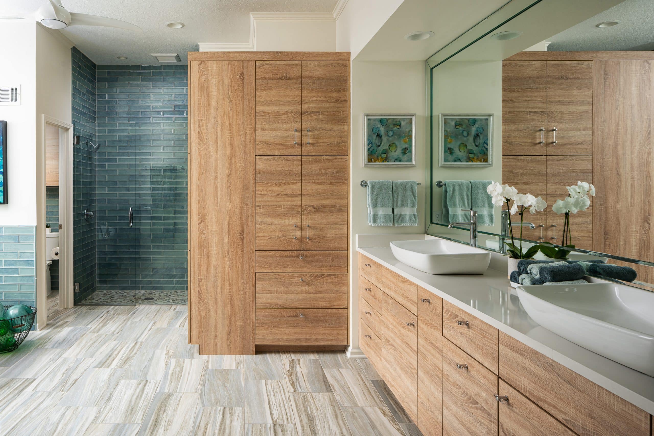 modern sleek spa-like curbless walk-in shower remodel in Kansas City modern sleek spa-like curbless walk-in shower remodel in Kansas City