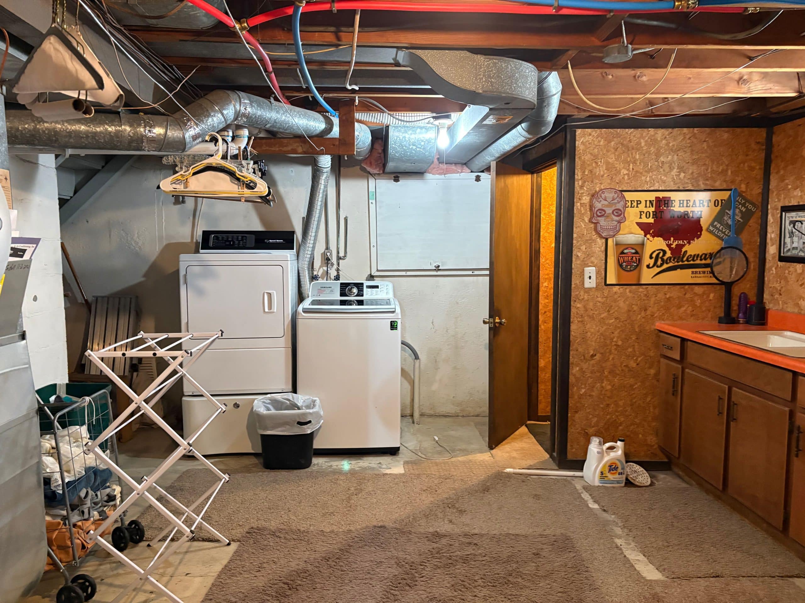 laundry room area in kansas city basement before the home remodel laundry room area in kansas city basement before the home remodel