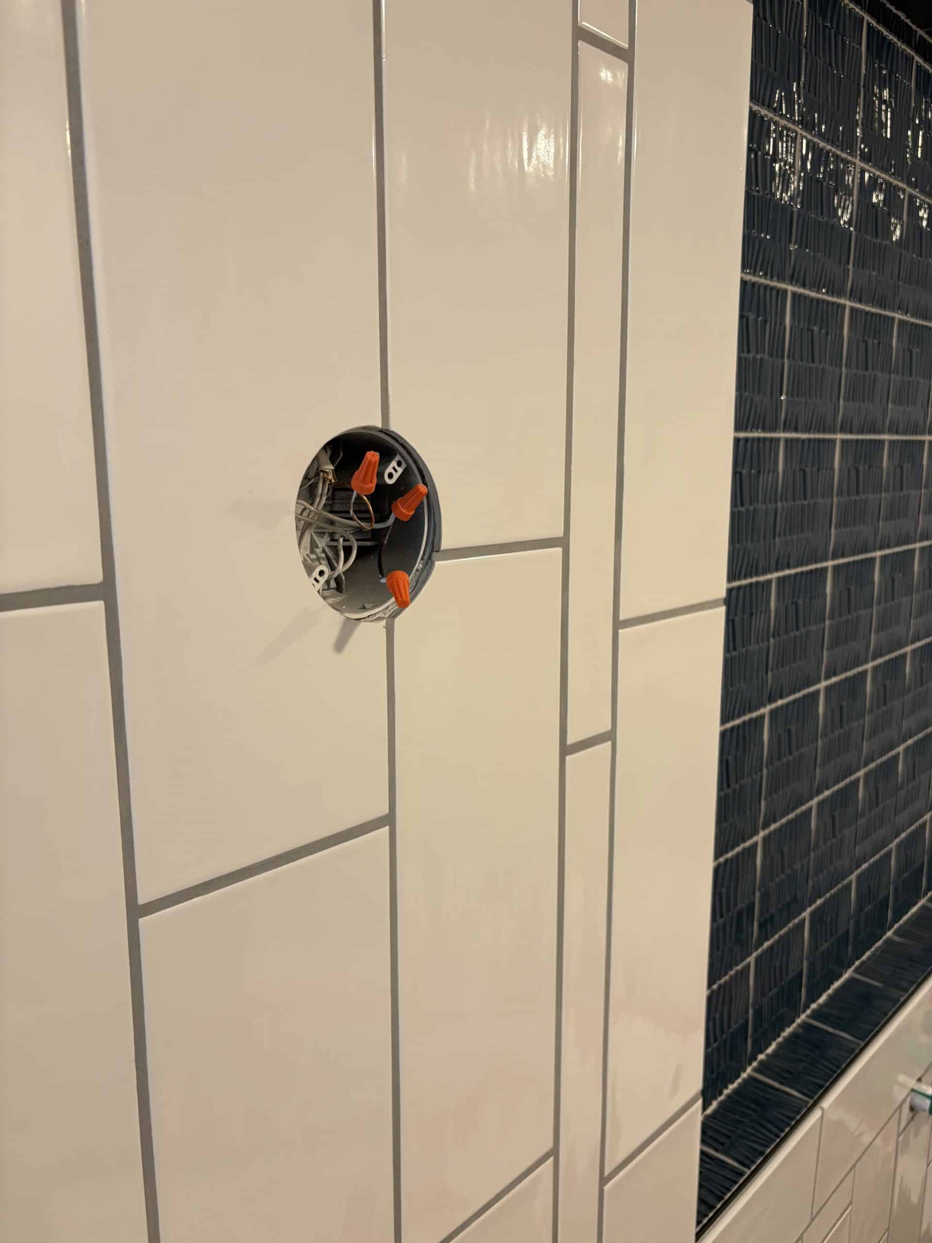 electrical and tile work in bathroom tub instsallation handyman project electrical and tile work in bathroom tub instsallation handyman project