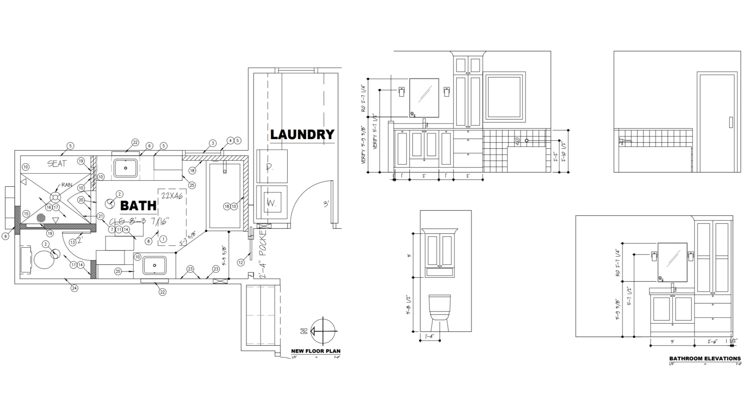 Fairway KS primary bath remodel plans and elevations Fairway KS primary bath remodel plans and elevations