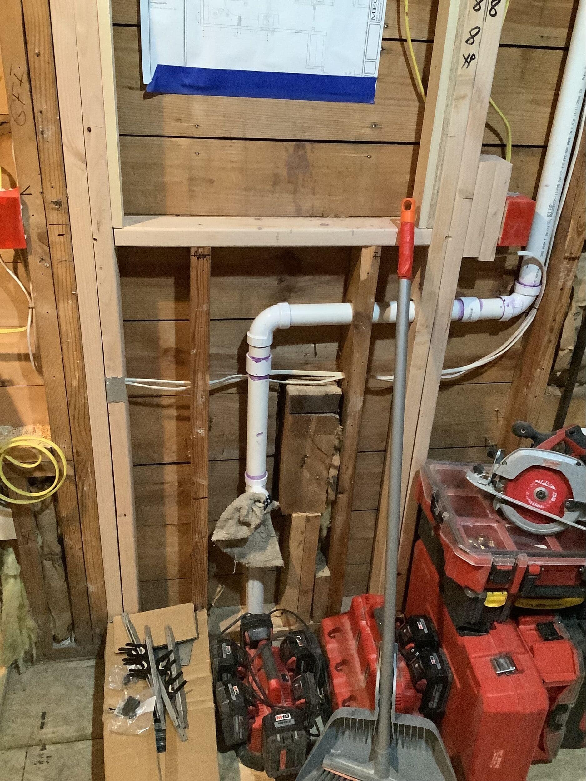 plumbing rough ins and demo of old pipes and wires plumbing rough ins and demo of old pipes and wires