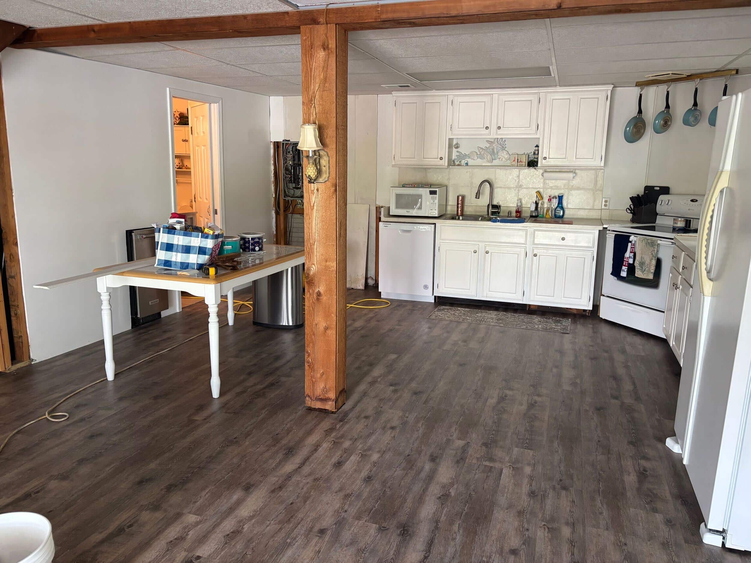 LVT install at lake of the Ozarks by Schloegel Handyman team
