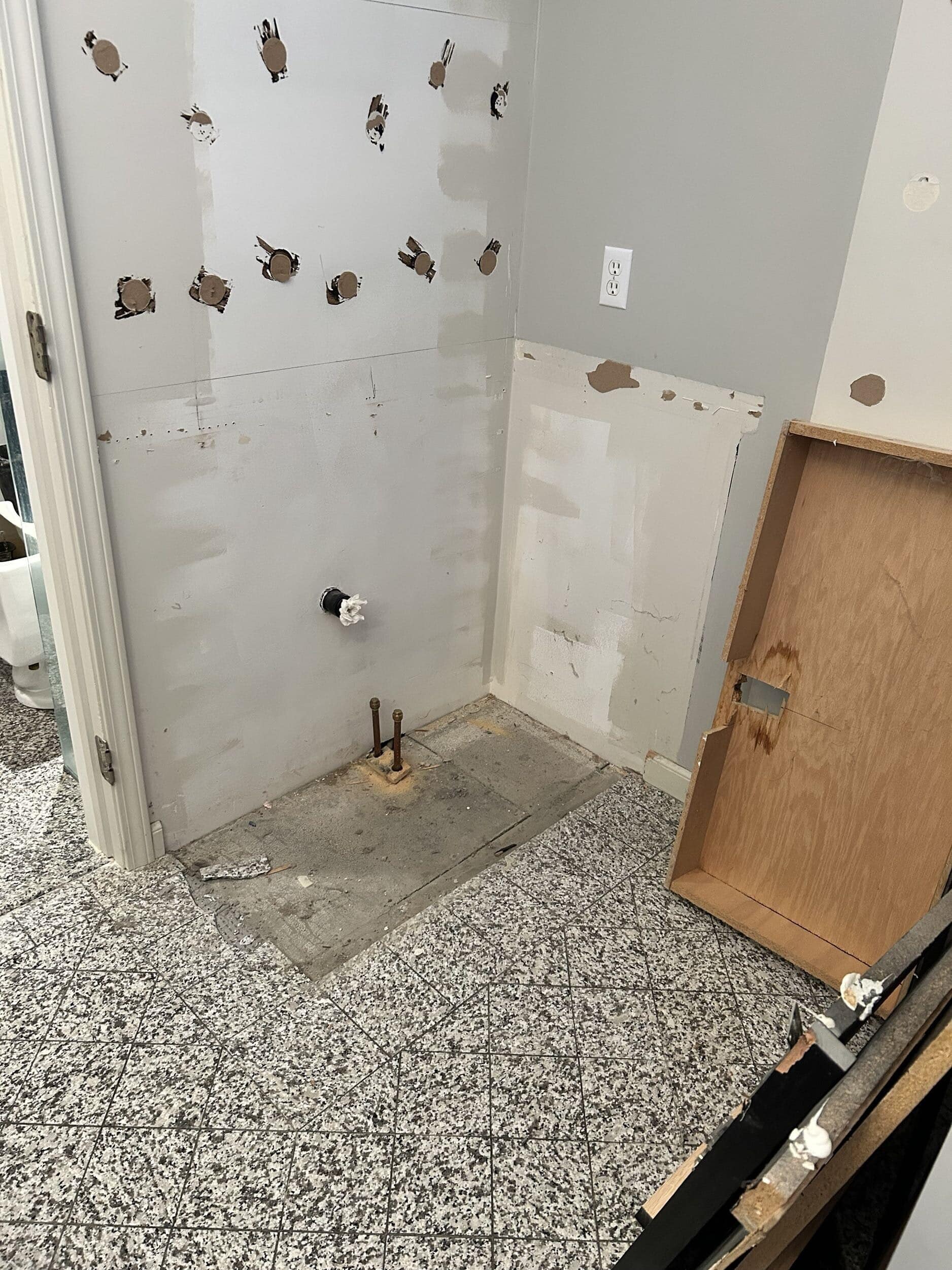 demo in primary bathroom remodel in Johnson County demo in primary bathroom remodel in Johnson County