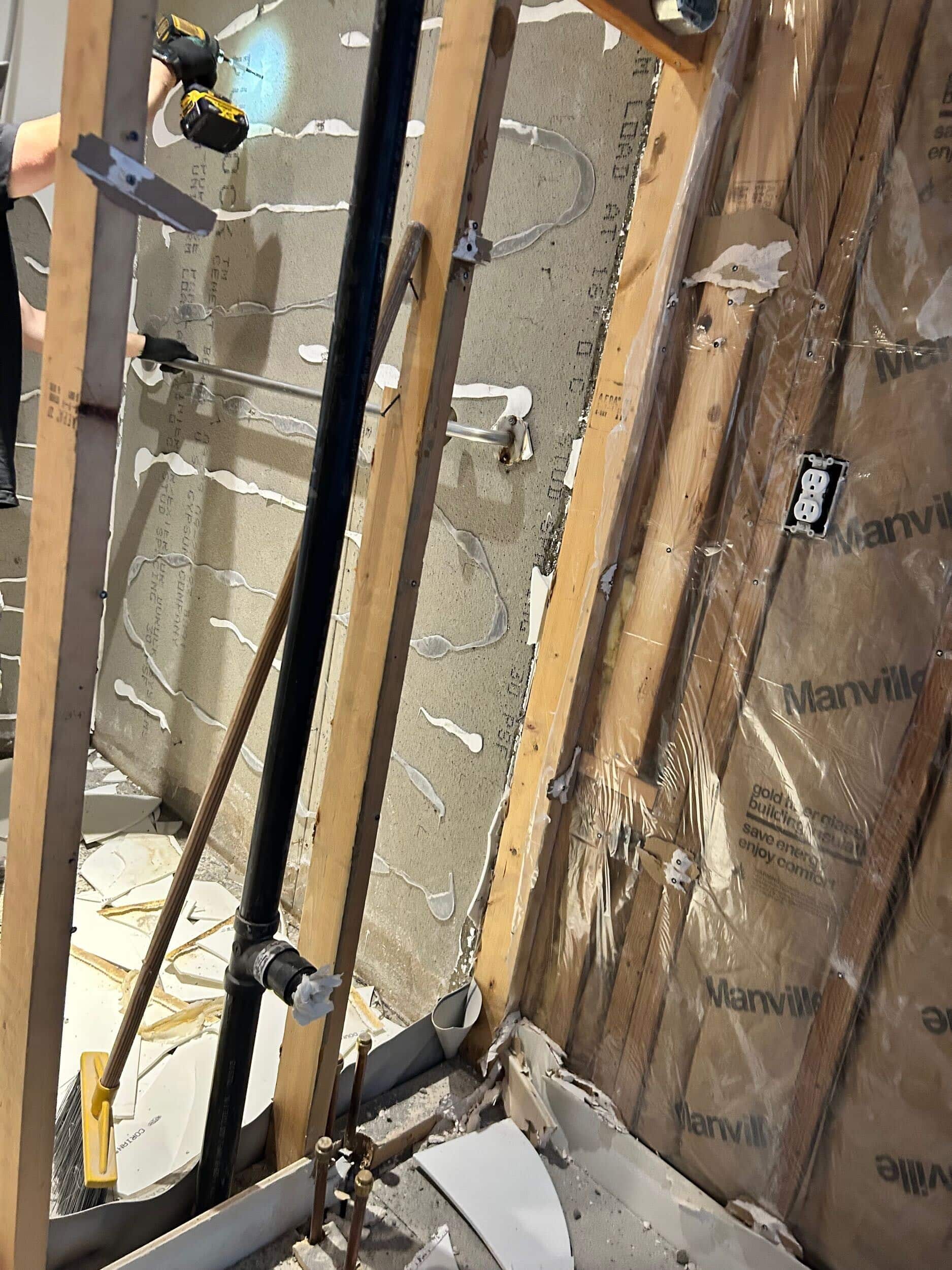 demo and start of framing in bathroom remodel demo and start of framing in bathroom remodel
