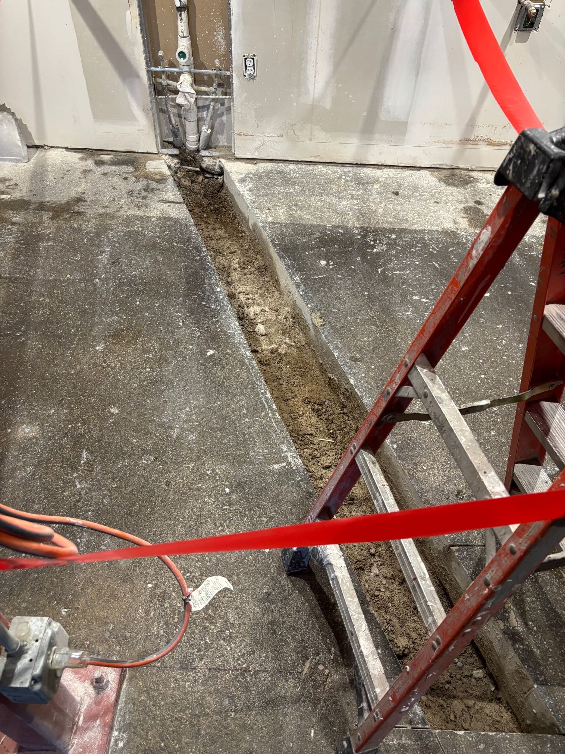 concrete floor demo in condo kitchen remodel concrete floor demo in condo kitchen remodel