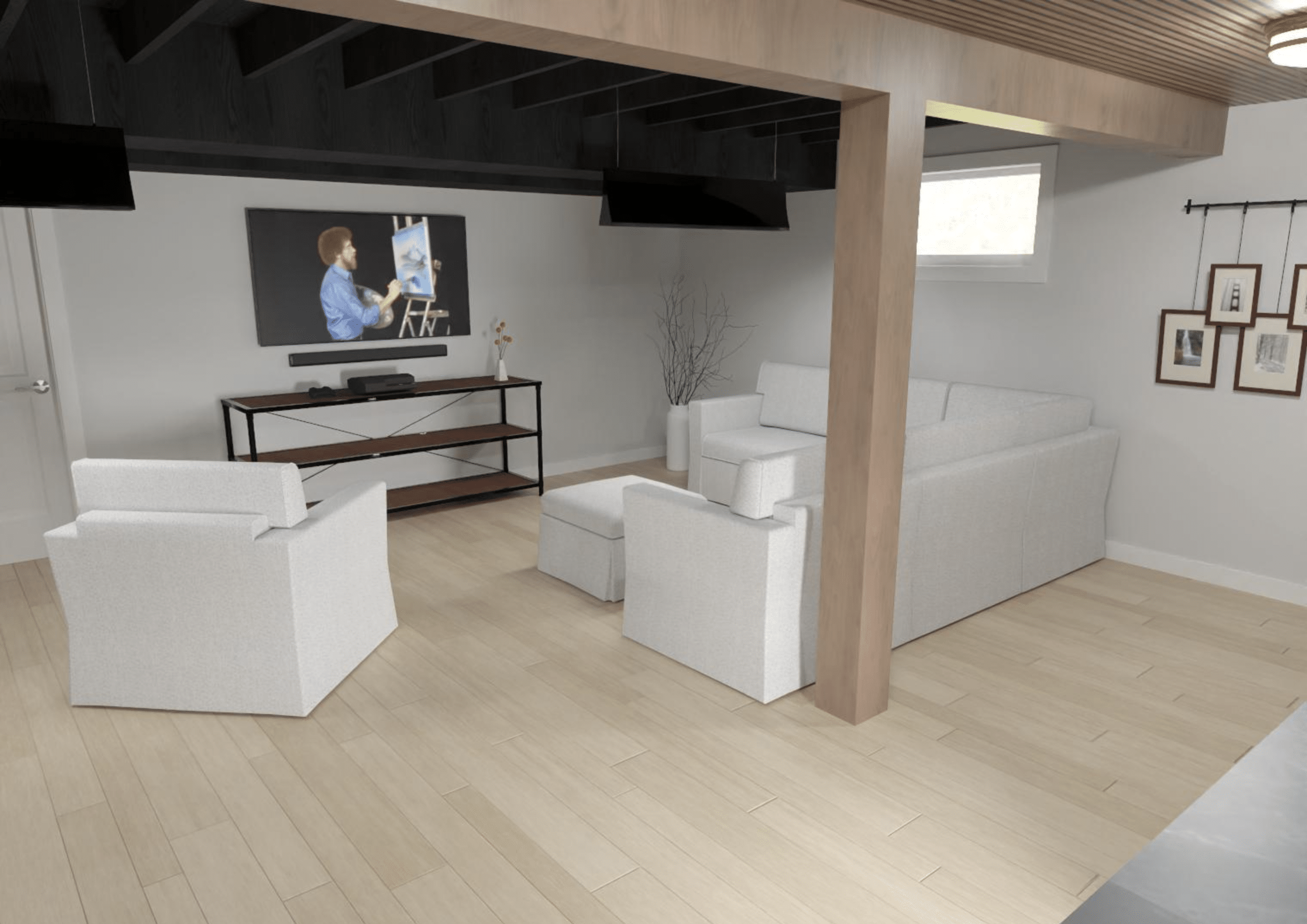 basement living area design drawing basement living area design drawing