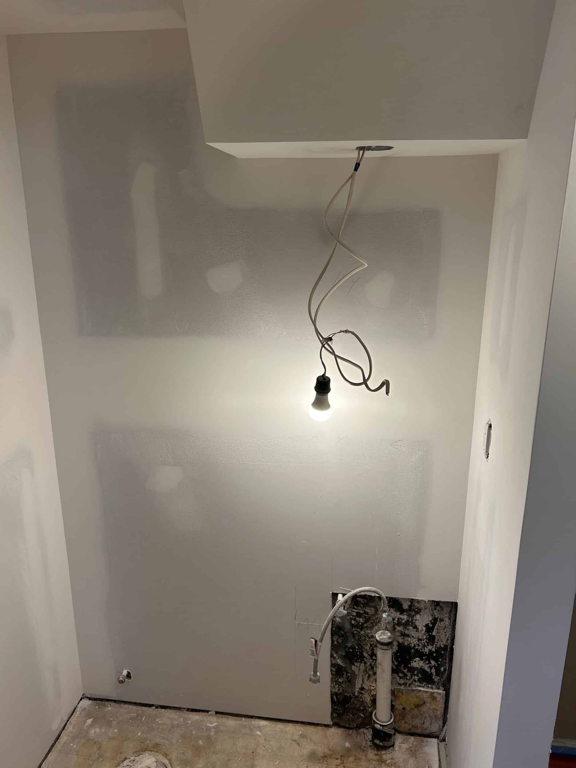 drywall work in handyman project