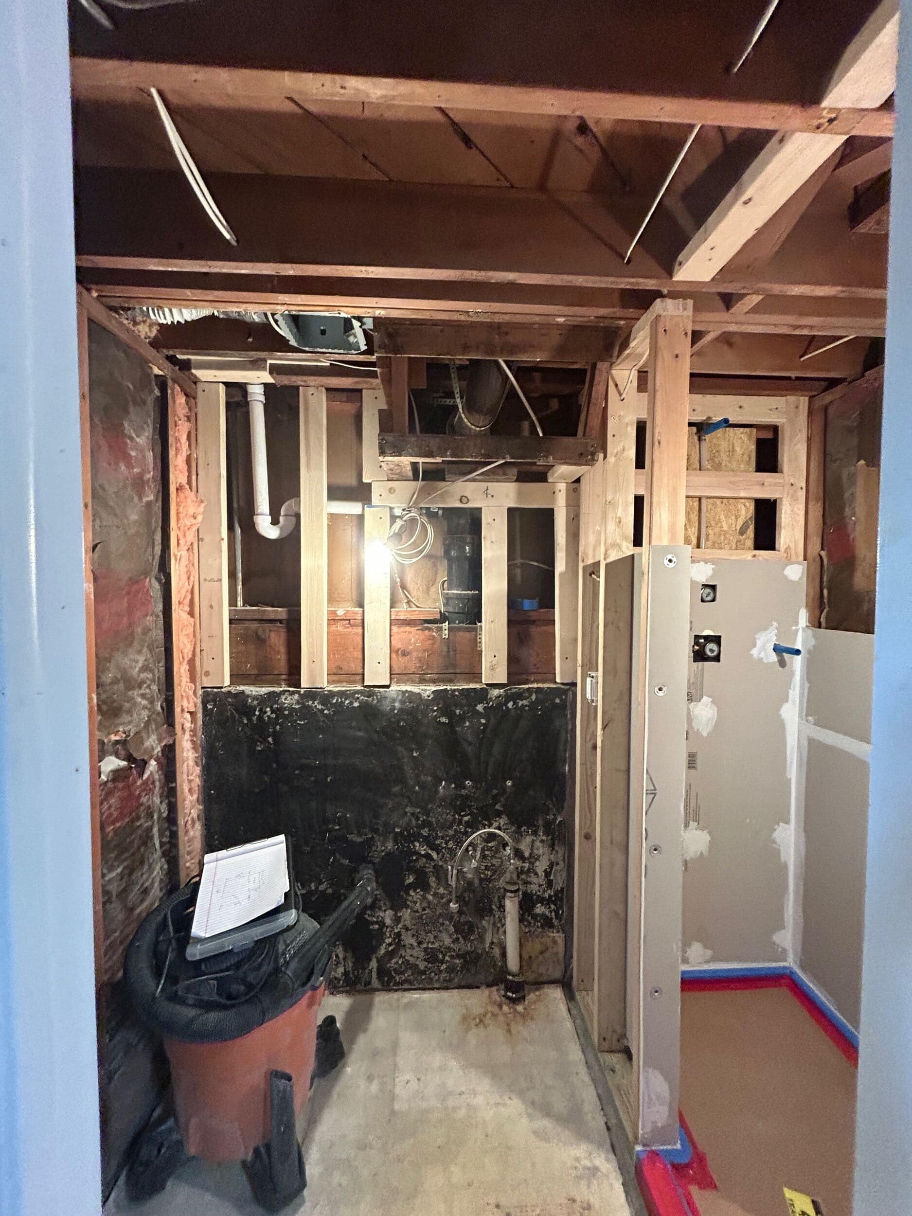 new framing and start of drywall