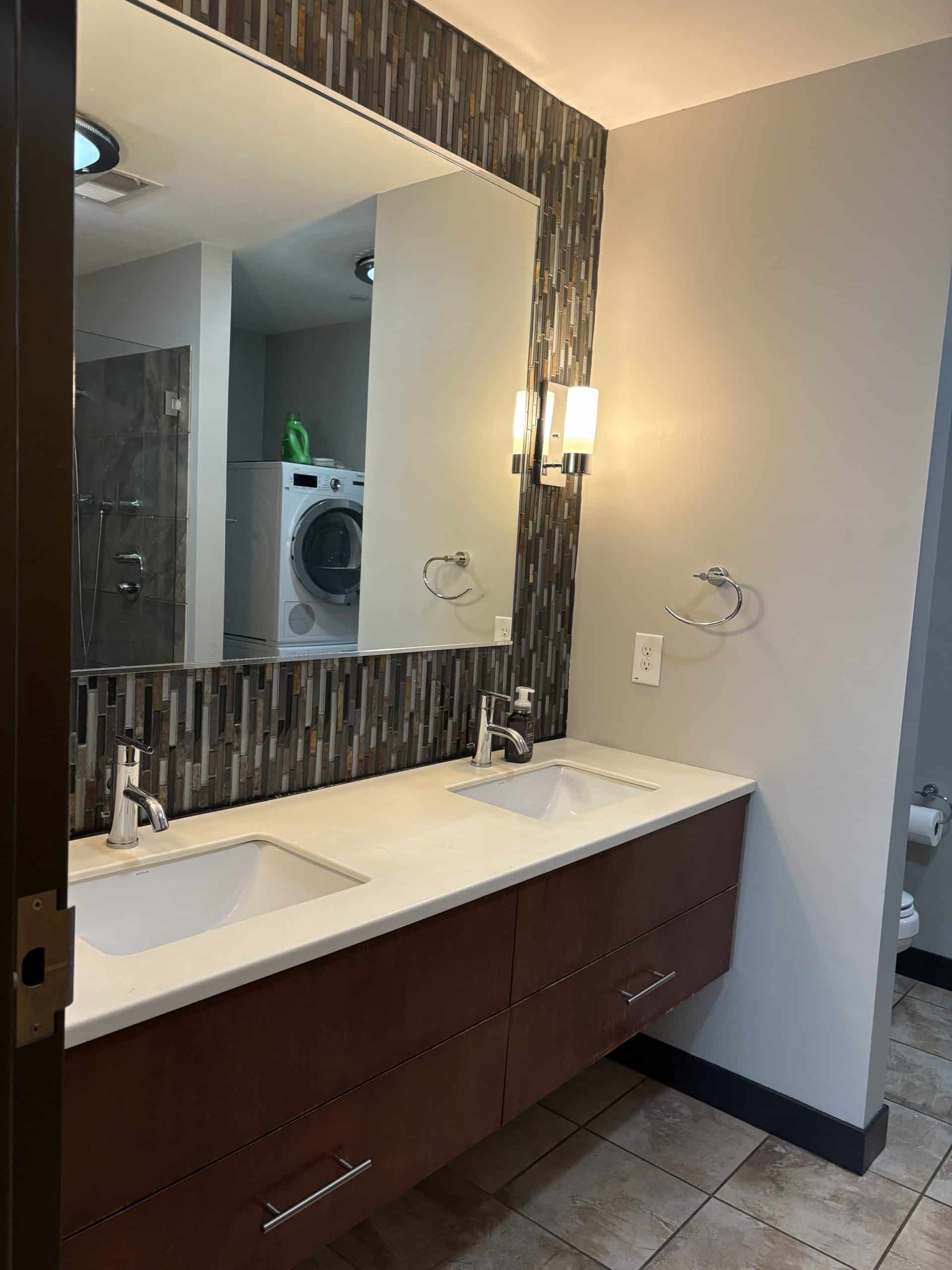 primary bath vanity before the remodel of the KC condo