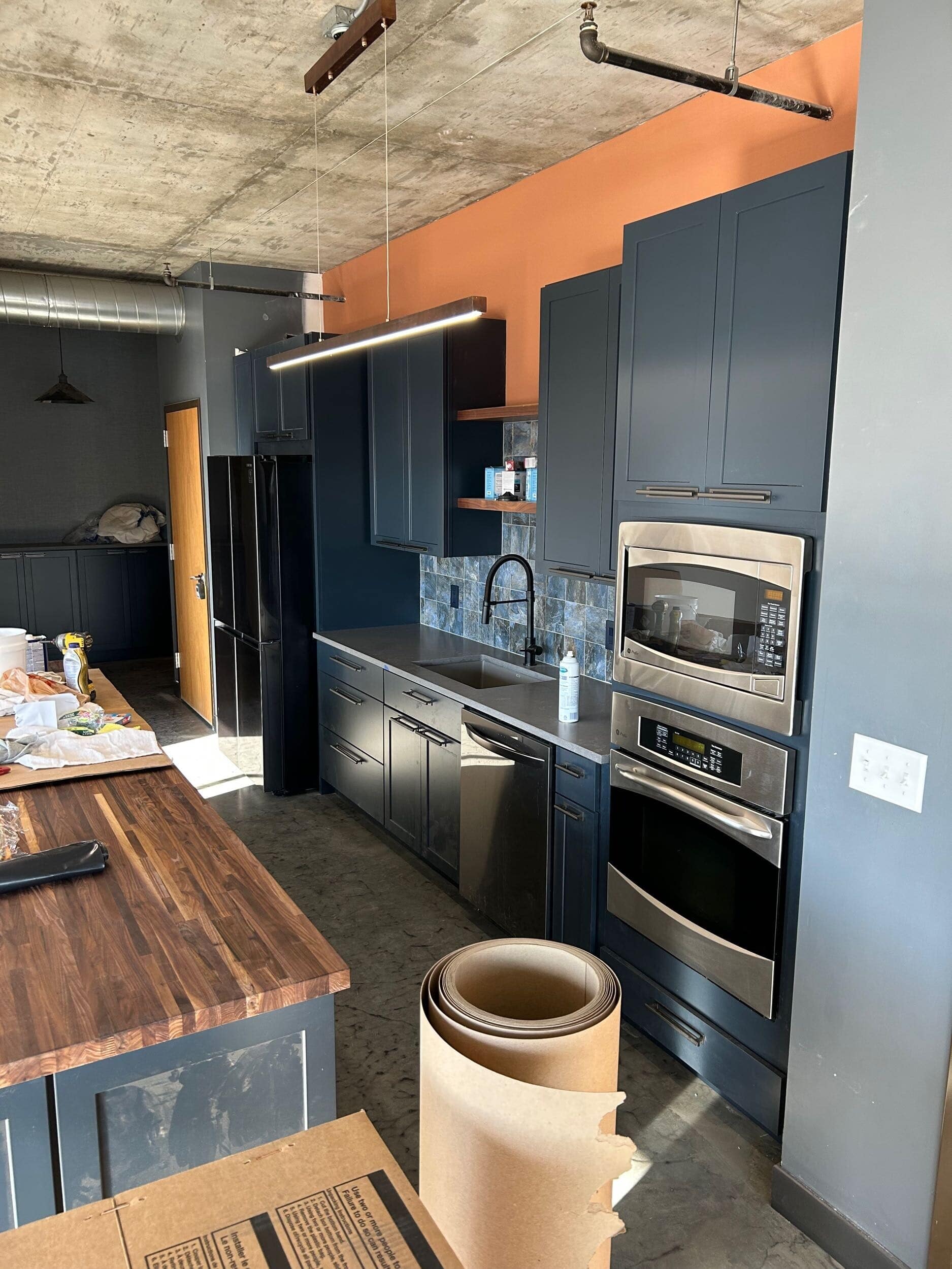 counters and backsplash up